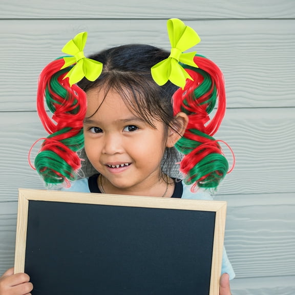 LEXSOMEO 2pcs Curly Ponytail Extensions Curly Ponytail Hairpiece with Hair Ring for Women Girls