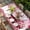 Pink Crimson LightPink, variant on Valentine's Day Table Cloths for 3 Foot Rectangle Tables, Romantic Love Tree Branch Truck Roses Ombre Pink Patio Waterproof Elastic Fitted Tablecloths, Washable Rectangular Table Cover for Camping