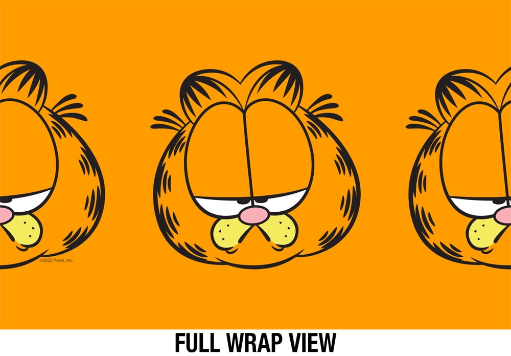 Garfield Official Garfield Big Head 18 oz Insulated Water Bottle, Leak Resistant, Vacuum Insulated Stainless Steel with 2-in-1 Loop Cap