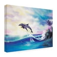 thumbnail image 4 of Trademark Fine Art 'Dolphins' Canvas Art by Geno Peoples, 4 of 4