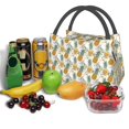 thumbnail image 3 of Yiaed Fruit Pineapples Print Lunch box lunch bag Portable Insulated Lunch Box for Women Men Cooler Tote Bag with Front Pocket for Work Picnic Travel, 3 of 6