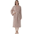thumbnail image 6 of PAVILIA Premium Womens Plush Soft Robe Fluffy, Warm, Fleece Sherpa Shaggy Bathrobe (S/M, Taupe), 6 of 7