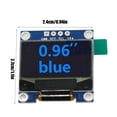 thumbnail image 4 of Matsuzay Módulos de visualización Pantallas LCD de 0,96 pulgadas Tablero OLED autoiluminado de 3,3 V Pantallas LED autoluminosas GND ajustadas Electrónica Azul, 4 of 6