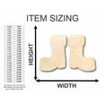 thumbnail image 2 of Unfinished Wood Santa Claus Boots Shape - Christmas - Ornament - Craft - up to 46" DIY 7" / 1/4", 2 of 3