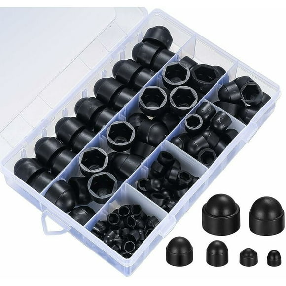 Protection Caps for Hexagon Shaped Screws, Non-Toxic Aging Resistant Bolt Covers Screw Caps, Plastic Acorn Dome Protection, Suitable for Machinery Furniture Vehicles