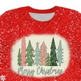 thumbnail image 7 of Aofany Merry Christmas Shirt for Women Letter Pattern Cute T-Shirt Plaid Xmas Tree Casual Graphic Print Crewneck Tees Tops, 7 of 7