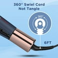 thumbnail image 3 of IG INGLAM 1" Infrared Flat Iron for Hair, Round 2 in 1 Hair Straightener Flat Iron, Dual Voltage, Prussian Blue, 3 of 7