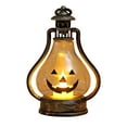 thumbnail image 2 of Taotanxi Halloween Pumpkin Lantern with Flickering LED, Portable Jack-O-Lantern for Halloween, Vintage Halloween Lamp Handheld Lantern Oil Lamp for Halloween Decorations Indoor & Outdoor, Orange, 2 of 7