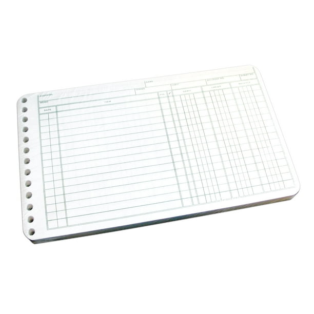 Wilson Jones Ring Ledger Sheet 5 X 8 1 2 White Paper 100 Sheets