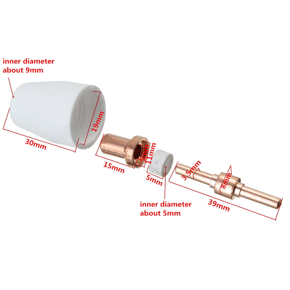 46x Plasma Cutter Consumables LG-40 CUT40 PT-31 CUT50 Electrode Tip Torch Nozzle 
