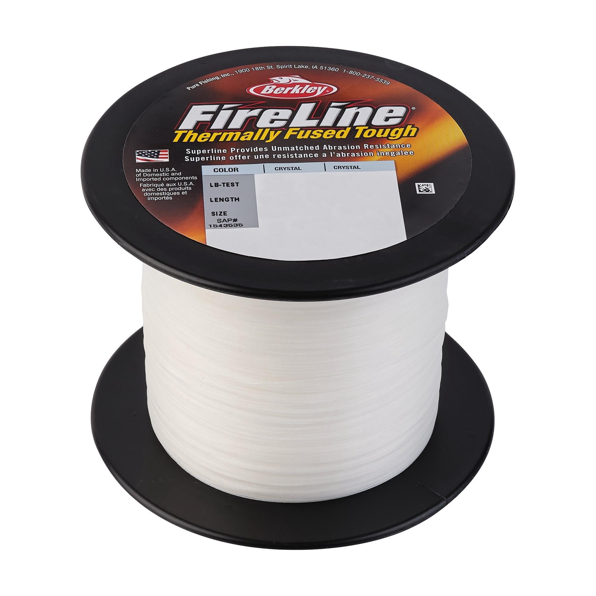 Berkley FireLine® Fishing Line, Smoke, 10 lb Test Strength, 1500 yd