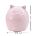 thumbnail image 2 of Porcelain Mini Pink Cat Figurine - Cat Statue Sculpture Collectible Animal Cat Kitty Figurine for Living Room, Bedroom Table Shelves Gifts for Cat Lovers, Wedding, Housewarming, 2 of 4