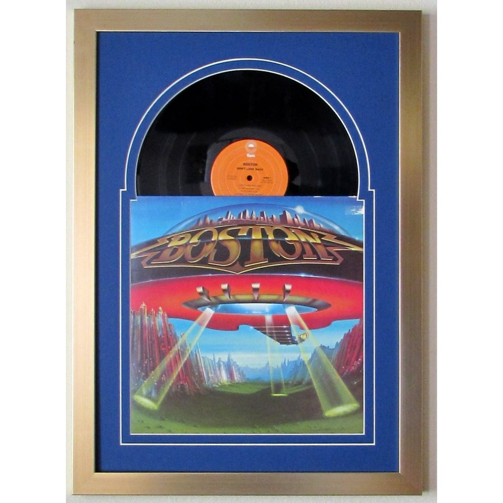 Record Album LP Frame Display Featuring Dark Blue Matting "Juke Box