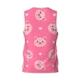 thumbnail image 3 of Easygdp Cartoon Pigs and Hearts Men's Mesh Basketball Jersey Quick Drying Sleeveless Shirts Fitted Muscle Tank Tops Sport Round Neck T-Shirt - Medium, 3 of 9