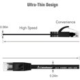 thumbnail image 2 of Cat 6 Ethernet Cable 15ft,Flat Internet Network Cord - Cat6 Ethernet Patch Cable Short - Black Computer Cable, 2 of 5