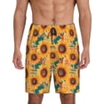 thumbnail image 3 of Lsque Beautiful Bohemian Sunflower Mens Sleep Pajama Shorts,Short Pajama Pants, Cotton Ultra-Soft Knit-3X-Large, 3 of 9