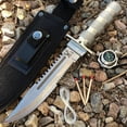 thumbnail image 1 of 10.5" Hunting Knife Survival Knife with Sheath Heavy Duty With Compass, 1 of 2