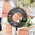 thumbnail image 4 of Glitter Table Runner, 11" x 192" Sequin Foil Metallic Thin Mesh Runner for Birthday Party Mother's Day Wedding Christmas Table Decor, Exquisite Gold Table Runners for Rectangle Tables, 4 of 6