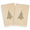 thumbnail image 2 of Authentic Hotel and Spa  Turkish Cotton Christmas Tree Beige Set of 2 Hand Towels, 2 of 2