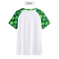 thumbnail image 7 of SLADYGLO Women Letters Shamrock Printed Crew Neck Raglan Short Sleeve T-Shirt, 7 of 7