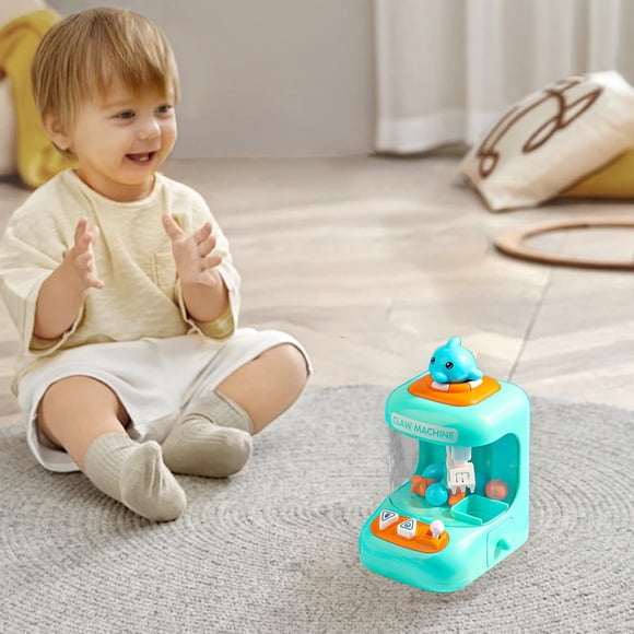 ABPWLY Mini Claw Arcade Toy Portable Interactive Fine Motor Prize Grabber Hand Activity Simulation LED Light Carnival Play 1 Pc 7.09x4.92in