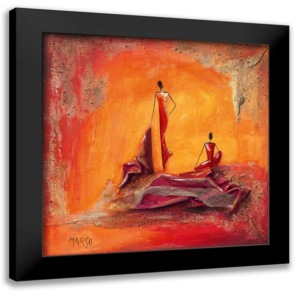Marso 12x12 Black Modern Framed Museum Art Print Titled - La couture