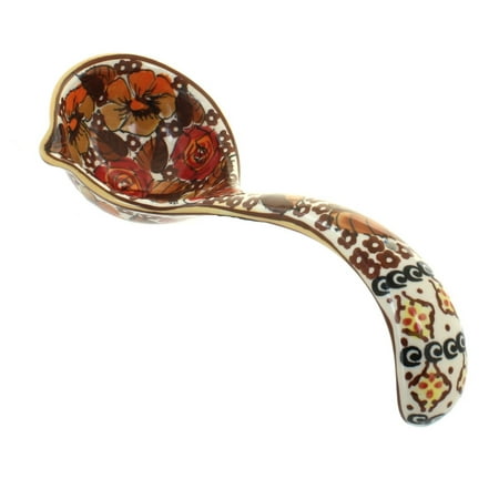 Rose Soup Ladle - Polish Pottery Autumn Rose Soup Ladle