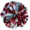 2-Color Holographic Mix Youth Cheer Pom - Maroon/Silver