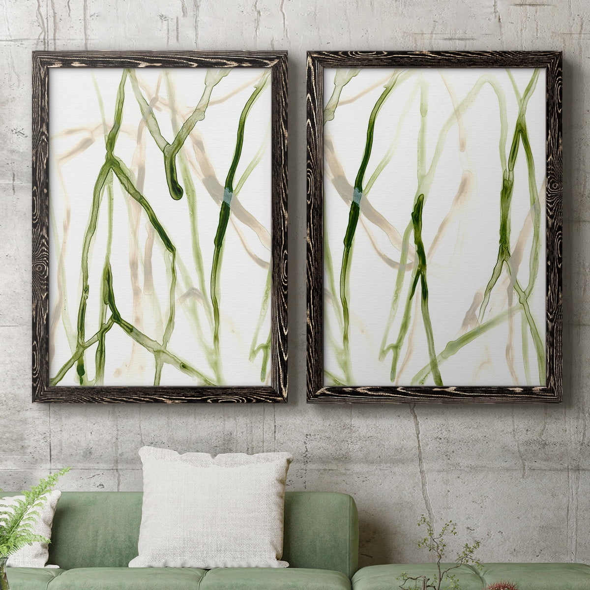 Runnel VII - Premium Framed Canvas 2 Piece Set - Ready to Hang