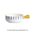 thumbnail image 3 of Household Ceramic Bowl Noodle Bowl Soup Bowl Multiuse Baking Bowl with Handle, 3 of 8