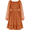 Caramel, variant on Aideaone Girls Long Sleeve Chiffon Dresses Square Neck Swiss Dot A-Line Ruffle Hem Casual fall winter Dress 7-14 Years