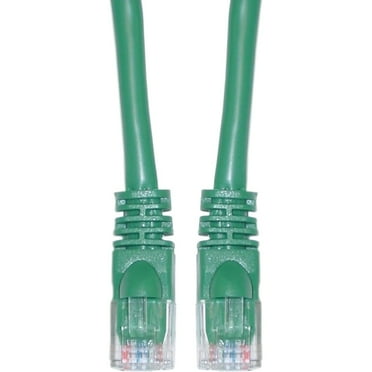 Cat6 Ethernet Cable, 24AWG, RJ45 Gold Plate Connector, ETL, 4 Pair Stranded Copper, Snagless Mold Boot Unshielded Twisted Pair (UTP) Internet Network Patch Cable, 1.5 Foot, Green, CableWholesale