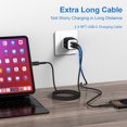 thumbnail image 5 of Type C Charger Block,2.1A 2 Port Charging Block with 2pcs 6FT USB C Cable,USB Wall Charger Adapter Plug Fast Charging Station Power Base w/Type C Charging Cable Compatible for Sumsung, Android,Black, 5 of 8