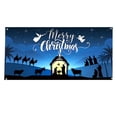 thumbnail image 6 of Christmas 7 X 8 Ft Holy Night Christmas Outdoor Garage Door Banner Blue Night of Nativit Large Christmas Decoration Holiday Polyester Cover Christmas Door Anime Wall Tapestry Room Tapestry Bedroom, 6 of 6