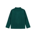 thumbnail image 4 of YiZYiF Kids Toddlers Girls Turtleneck Thermal Tops Long Sleeves Warm Tops Base Shirt,Sizes 2-12 Green-A 160, 4 of 7