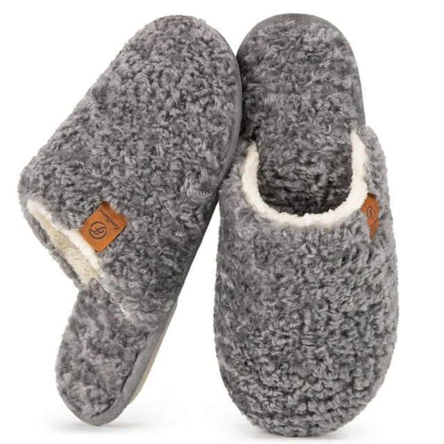Zapatillas EverFoams Fuzzy, de espuma viscoelástica cálida, sin cordones, para mujer
