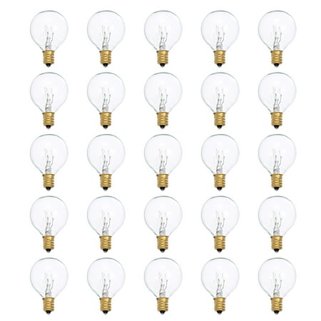 

Tomshine AC230V G40 Globe Tungsten Incandescent Bulb Lamp 25 Pack E12 Base Socket Holder IP44 Water Resistance Warm White for String Light Home Party Decoration Wedding Function Portable