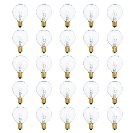 

Tomshine AC230V G40 Globe Tungsten Incandescent Bulb Lamp 25 Pack E12 Base Socket Holder IP44 Water Resistance Warm White for String Light Home Party Decoration Wedding Function Portable