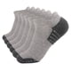 thumbnail image 1 of Calcetines Prolriy para hombre, bajos, con amortiguación, para correr, corte atlético, transpirables, 6 pares, calcetines tobilleros para hombre y mujer, calcetines deportivos para hombre, gris M, 1 of 4