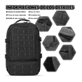 thumbnail image 2 of Mochila Táctica Bloosom  Militar Camping Mutiluso Moda 1090# Negro, 2 of 4