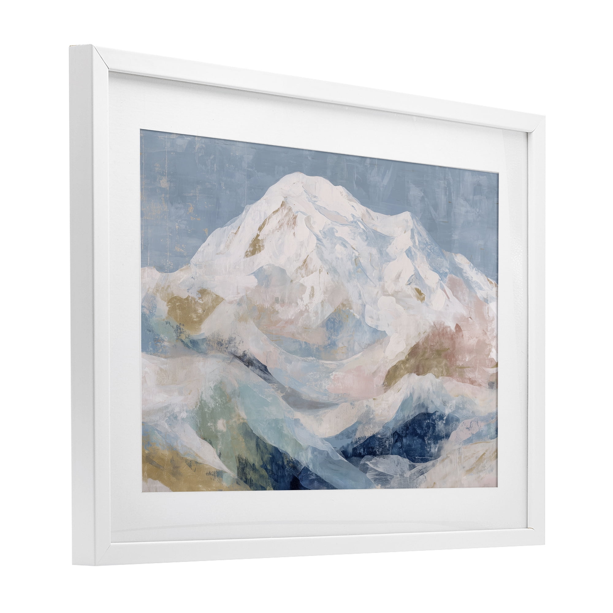 Stupell Industries Icy Mountain Range at Dusk White Framed Print Under Glass, design by Chromatic Storm Studio