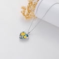 thumbnail image 3 of Dorunmo Sunflower Heart Locket Necklace 925 Sterling Silver Sunflower Picture Locket Pendant Heart Locket Necklace for Women, 3 of 10