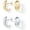 White & Yellow Pack, variant on Leander 14K Gold Plated Sterling Silver Post Huggie Earrings | Gold Dome Huggie Hoop Earrings for Women
