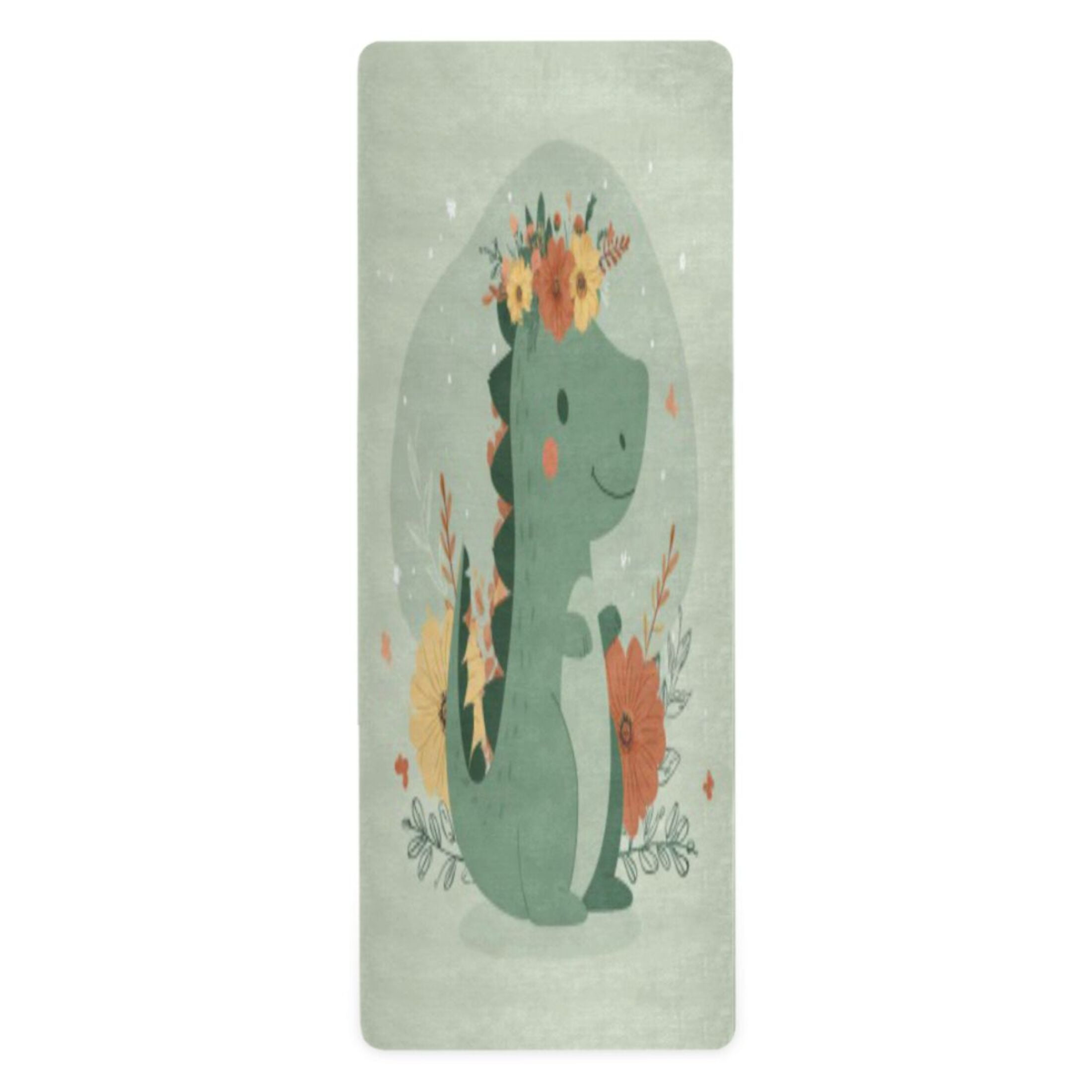 BZSMCE Yoga Mat Women Fitness Mat Warm Bloom Dino Pattern