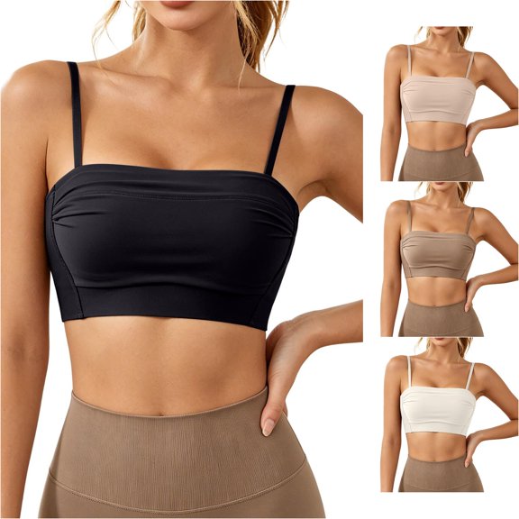 Afdoent Bras for Women Backless Bra for Seamless Racerback Convertible Strapless Bandeau Top Comfortable Breathable