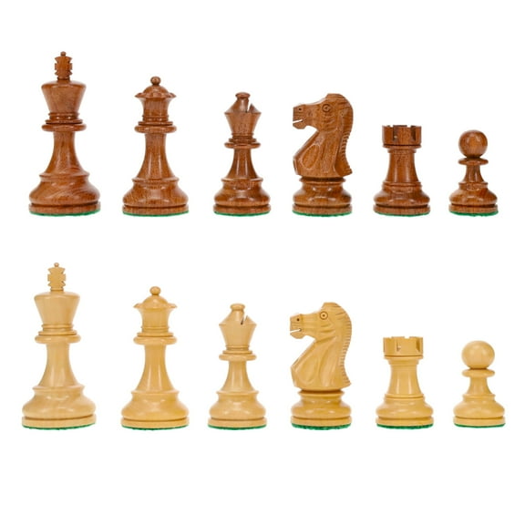 WE Games Wooden English Chessmen, Weighted and Handpolished