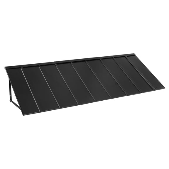 VEVOR Fixed Metal Awning 104 x 36 in, Window Awning Door Canopy, Stable Triangle Steel Frame Awnings for Doors Exterior Rain, Snow & Sunlight Protecti