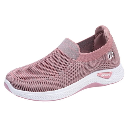

nsendm on Slip on Sneakers for Women Women Breathable Lace Up Shoes Flats Casual Shoes Sneaker Women Shoes Size 13 Technicalsportshoe Pink 7