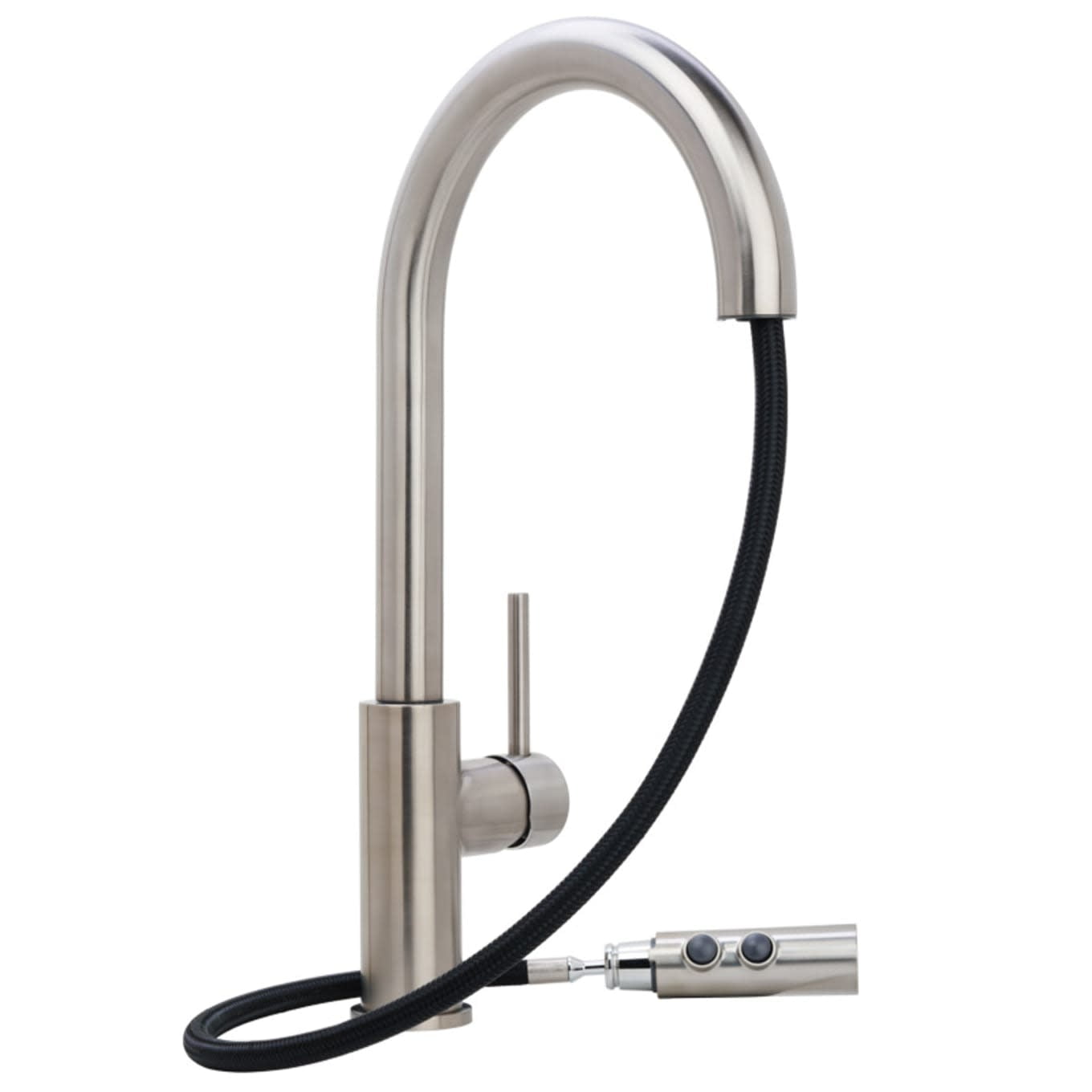 Miseno MNO191LFB Single Handle Pull Down Kitchen Faucet, Flat Black