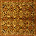 thumbnail image 1 of Ahgly Company Indoor Square Oriental Yellow Industrial Area Rugs, 4' Square, 1 of 4
